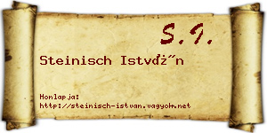 Steinisch István névjegykártya