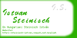 istvan steinisch business card